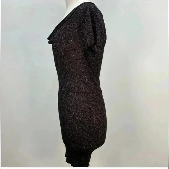French Connection black  sparkly dress sz 2 - Picture 2 of 9